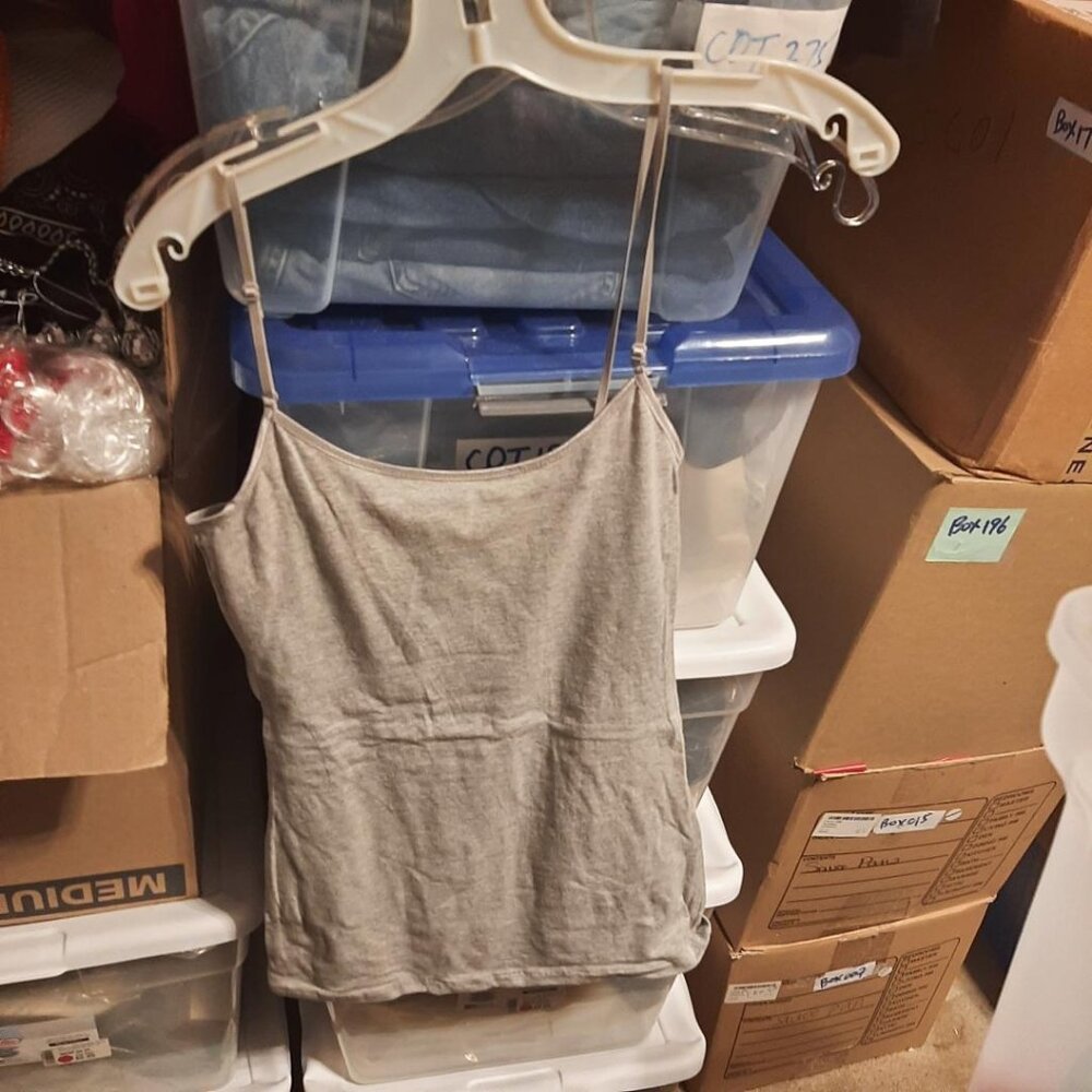 NEW ! Love Peace Hope Women Camisole Top Gray Size M